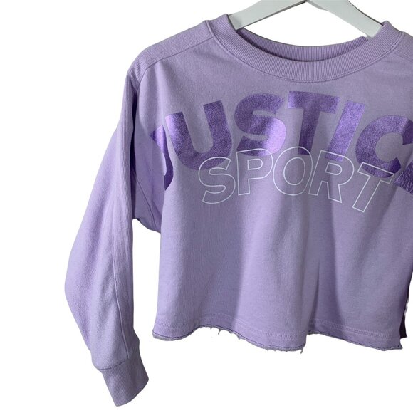 Justice Sweatshirt Girls 10 Kids Top Active Activewear Logo Graphic Fall Casual - Picture 2 of 10
